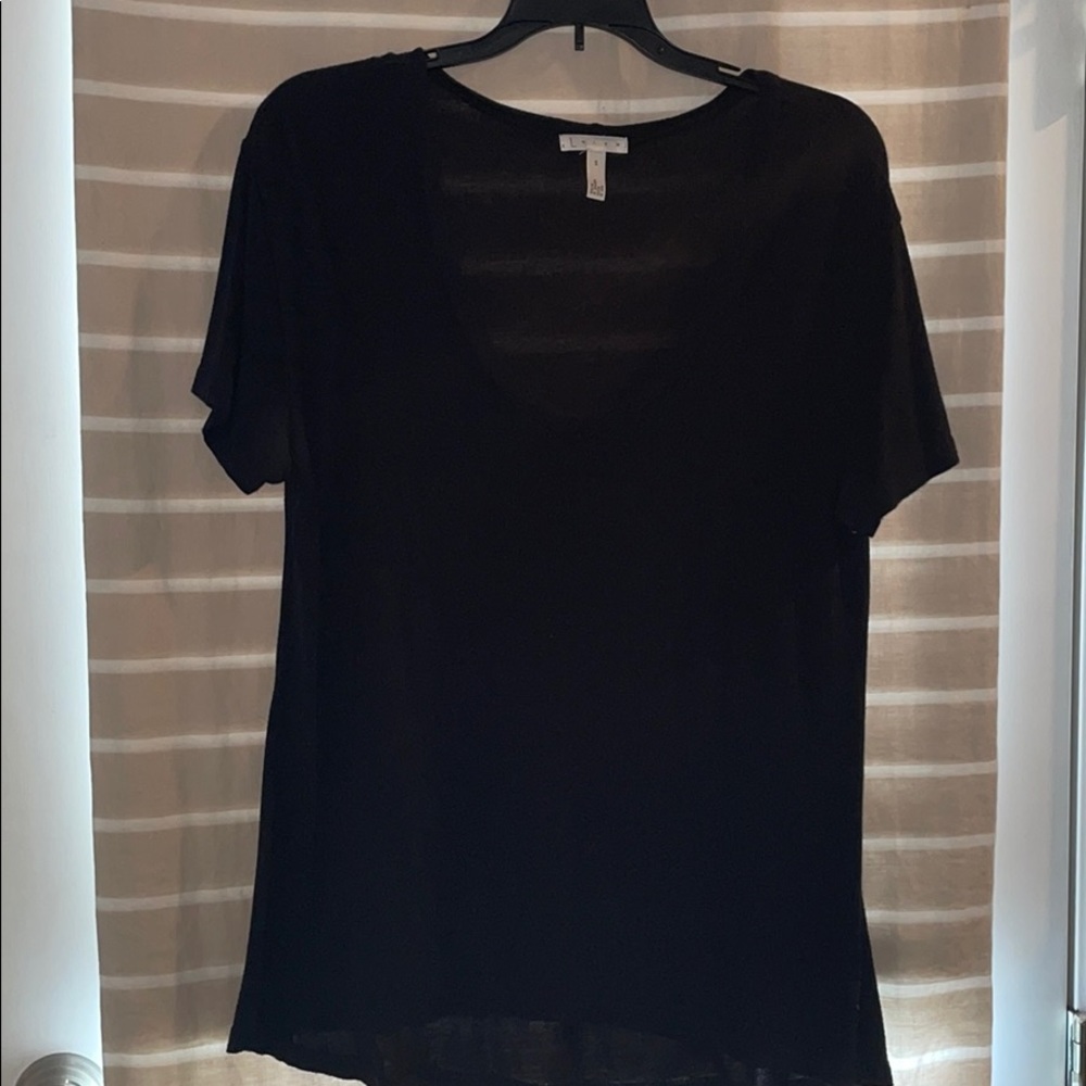Scoop Neck Black Tee